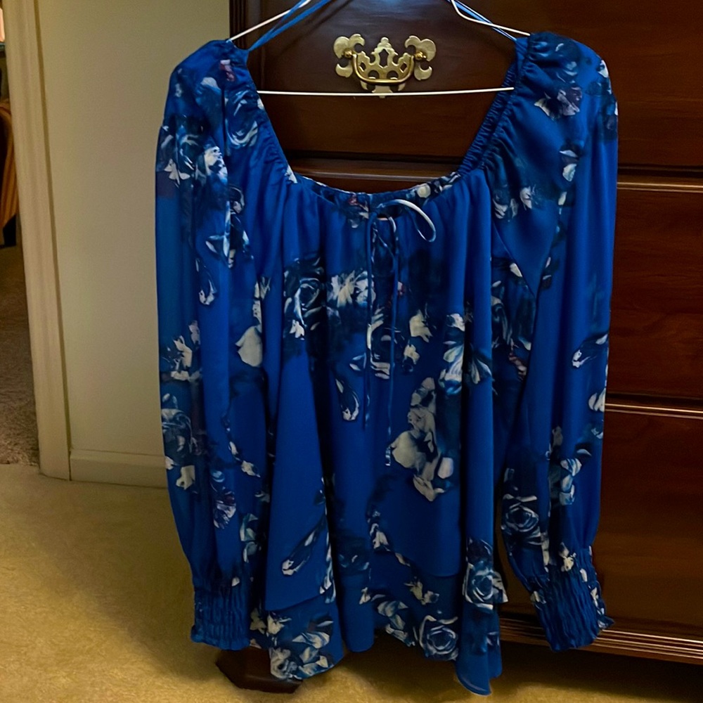 Floral sheer top